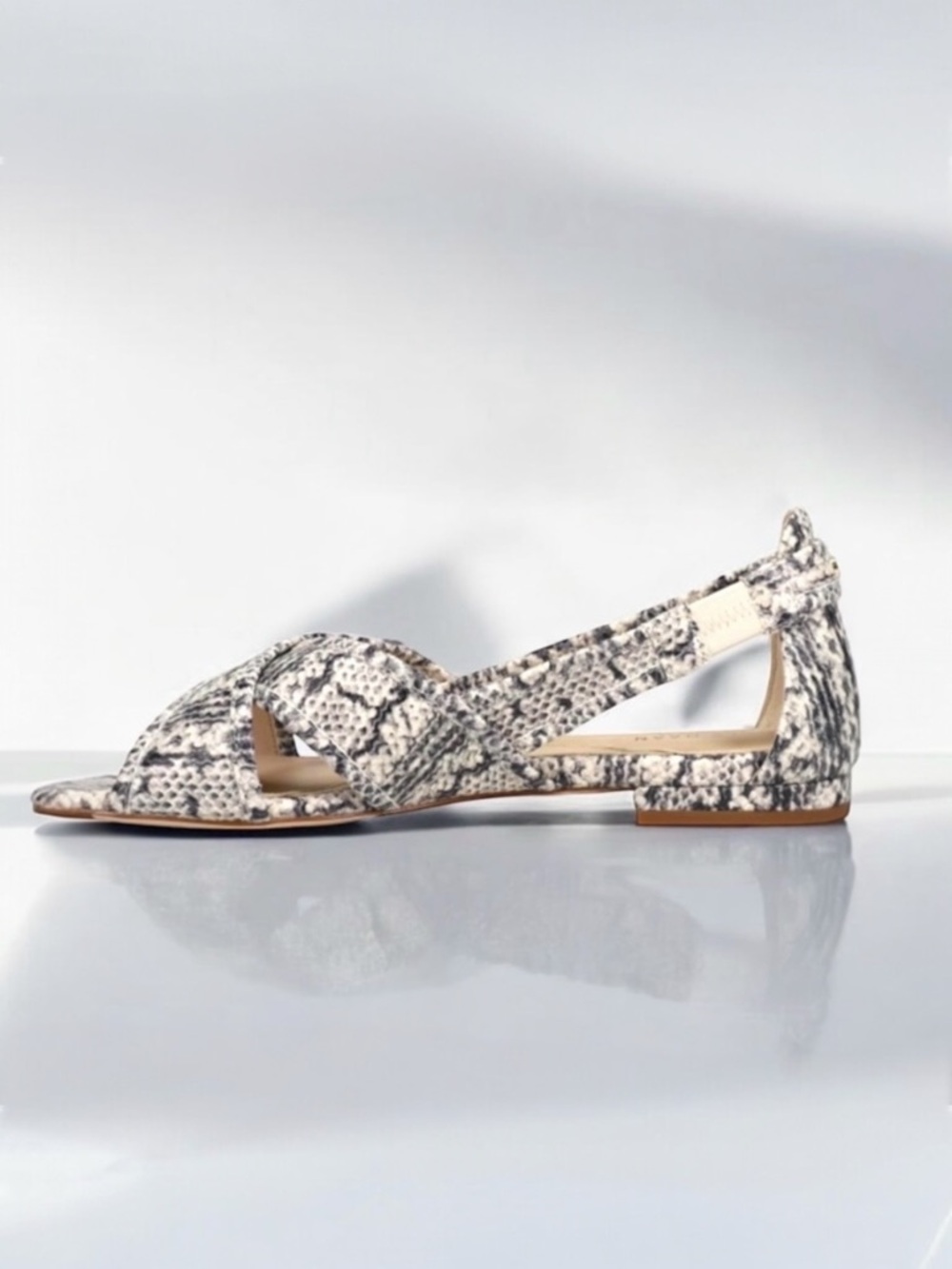 COLE HAAN Womens Modern Classics Lewis Snake Slip On Dress Sandals Shoes